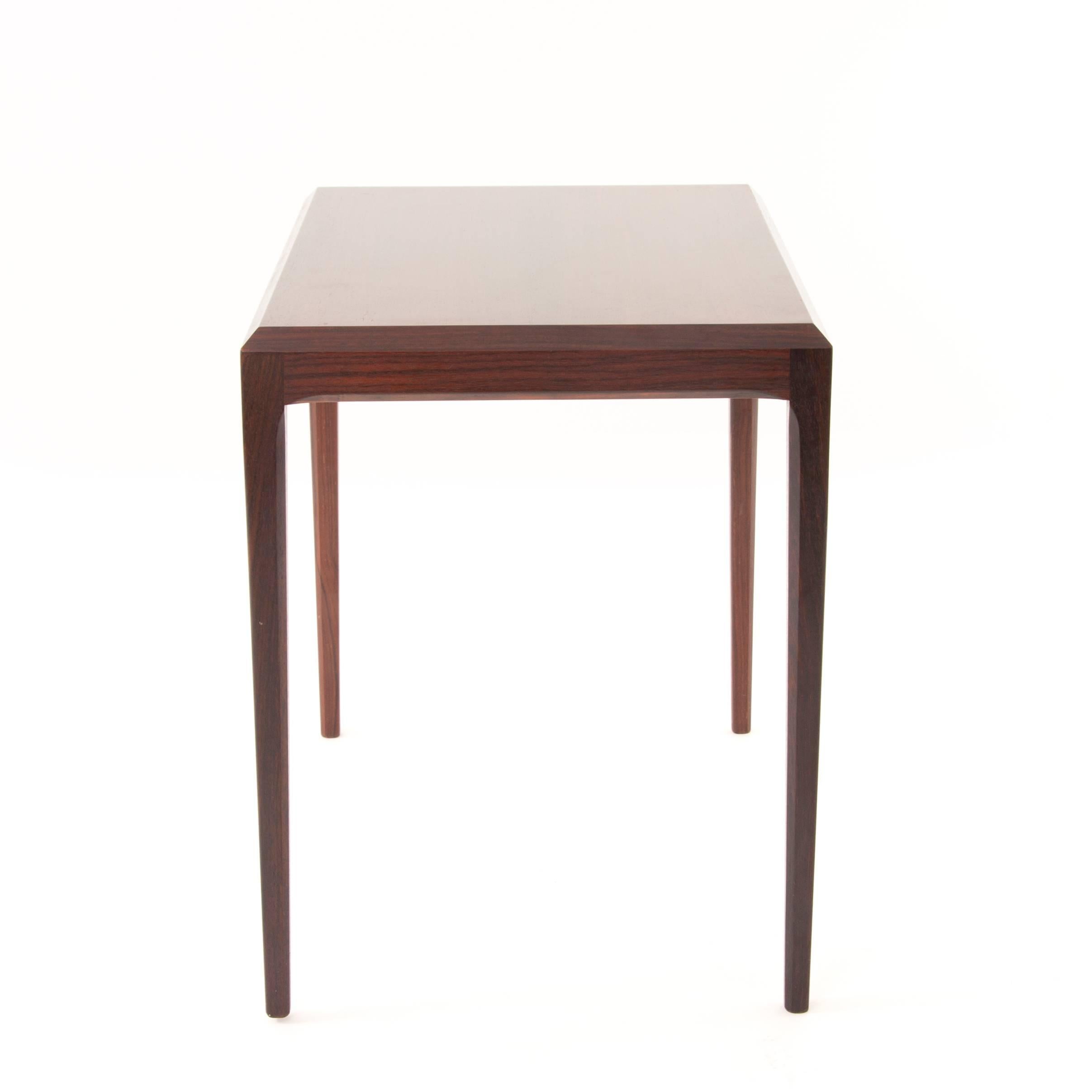 Modern Danish Rosewood Side Table by Johannes Andersen for CFC Silkeborg In Excellent Condition In Vienna, AT