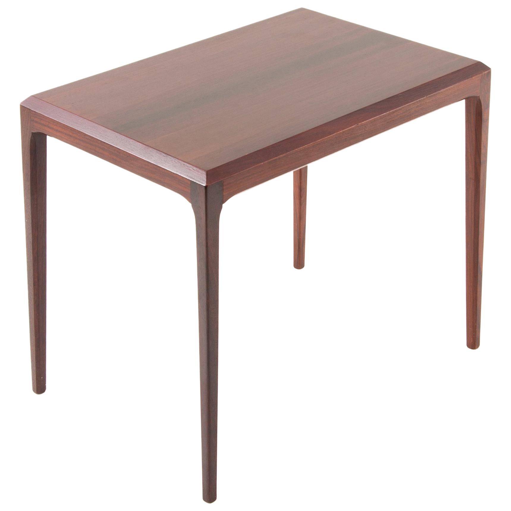 Modern Danish Rosewood Side Table by Johannes Andersen for CFC Silkeborg