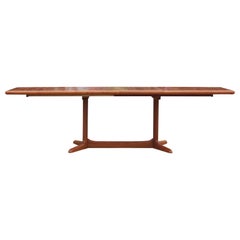 Modern Danish Scandinavian Teak Two-Leaf Dining Table by Skovby