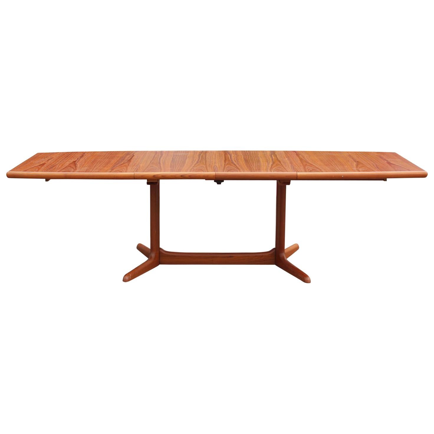 Modern Danish Scandinavian Teak Two-Leaf Dining Table by Skovby