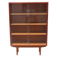 Modern Danish Three Shelf Teak Bookcase by Borge Mogensen