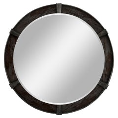 Modern Dark Ale Round Mirror