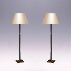 Moderne moderne dunkelbraune Bergkristall-Stehlampe