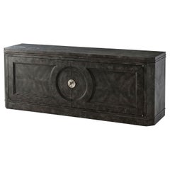 Modern Dark Ember Low Cabinet