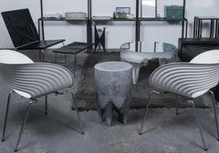Modern Dark Matter Custom Colors Side Table Medium by Studio S II Cast Gypsum