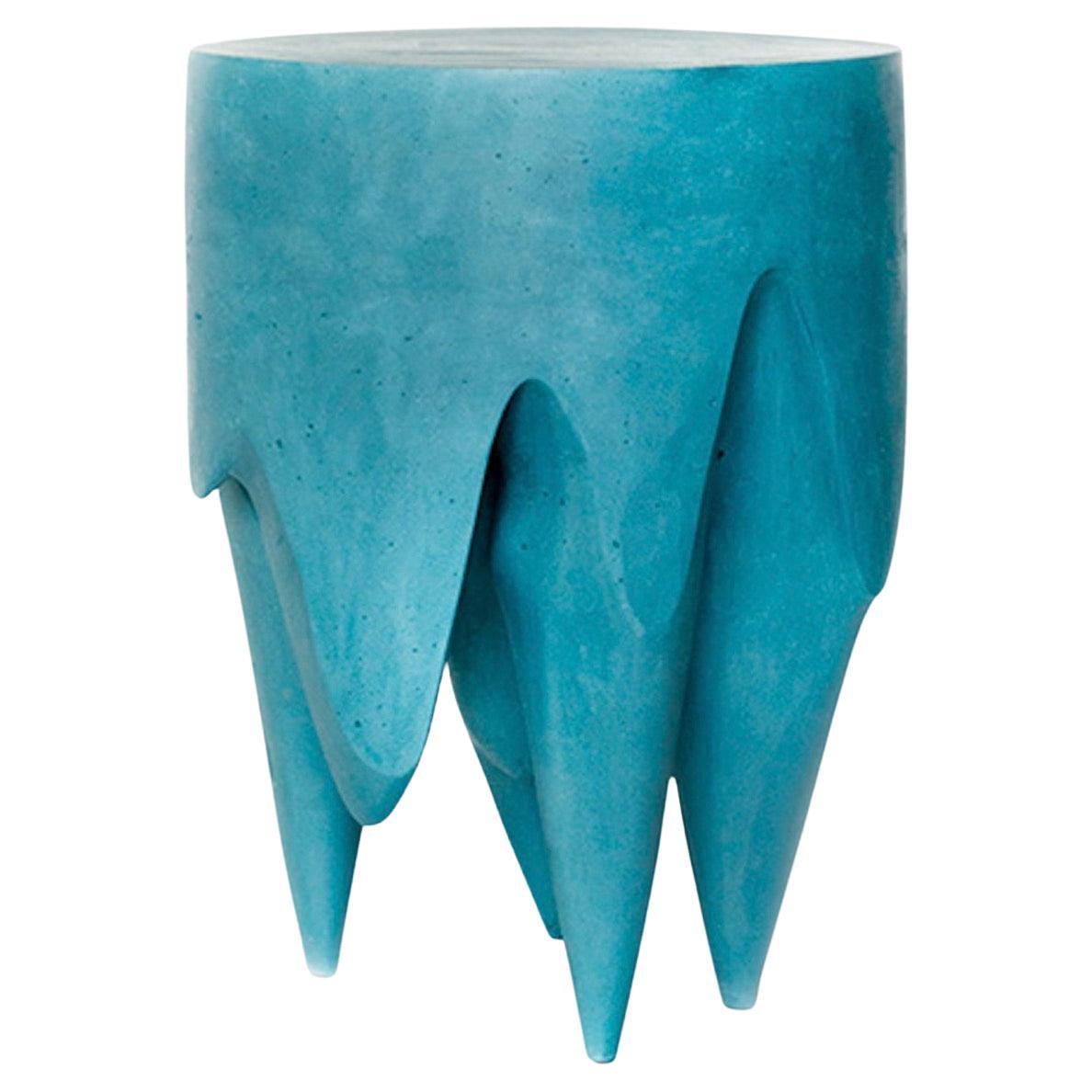 Modern Dark Matter Custom Colors Side Table Small by Studio S II Cast Gypsum For Sale