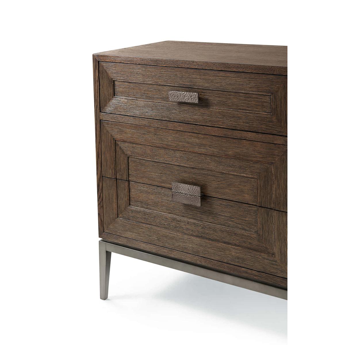 Modern Dark Oak Dresser In New Condition For Sale In Westwood, NJ