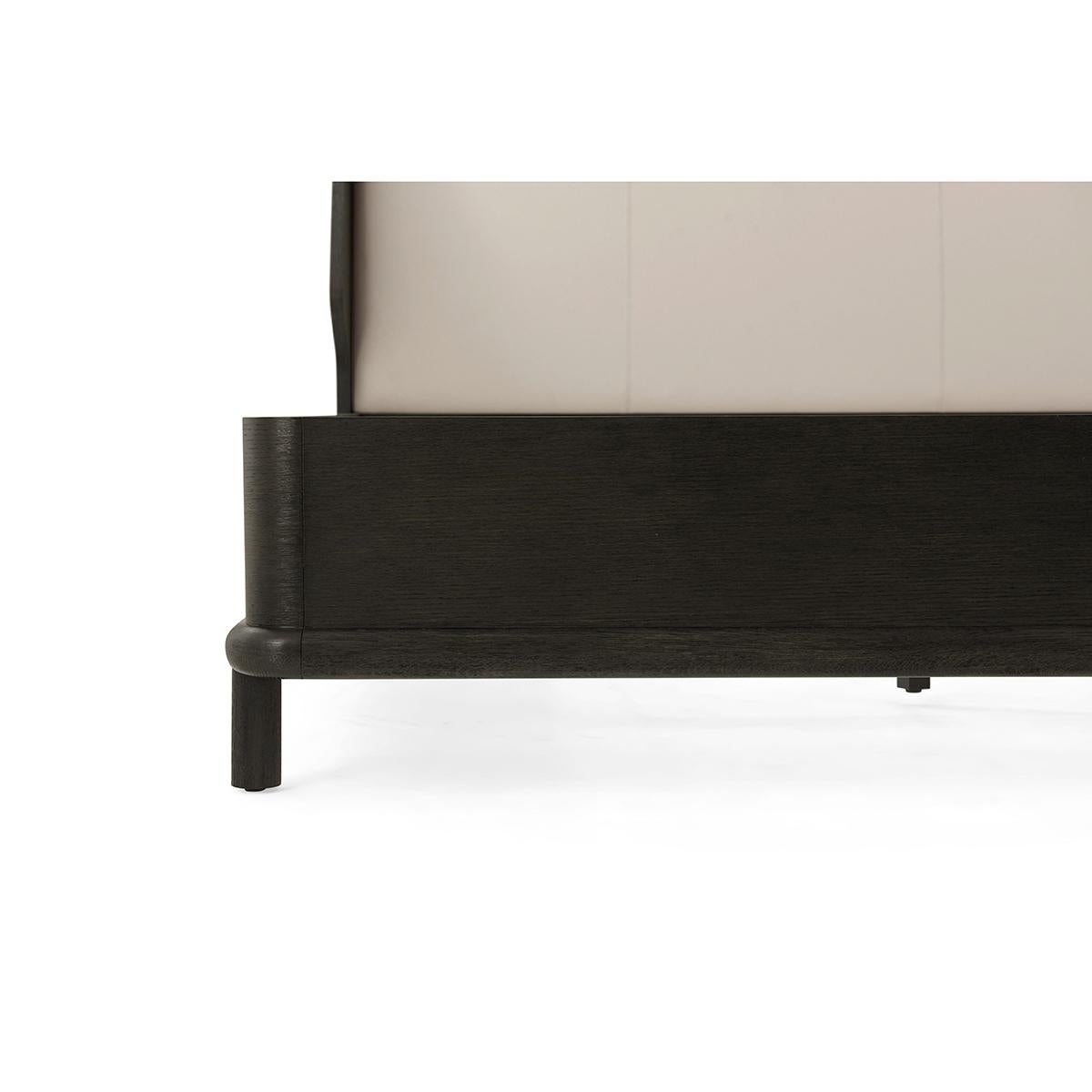 Organic Modern Modern Dark Oak Luxury Bed Frame California King For Sale