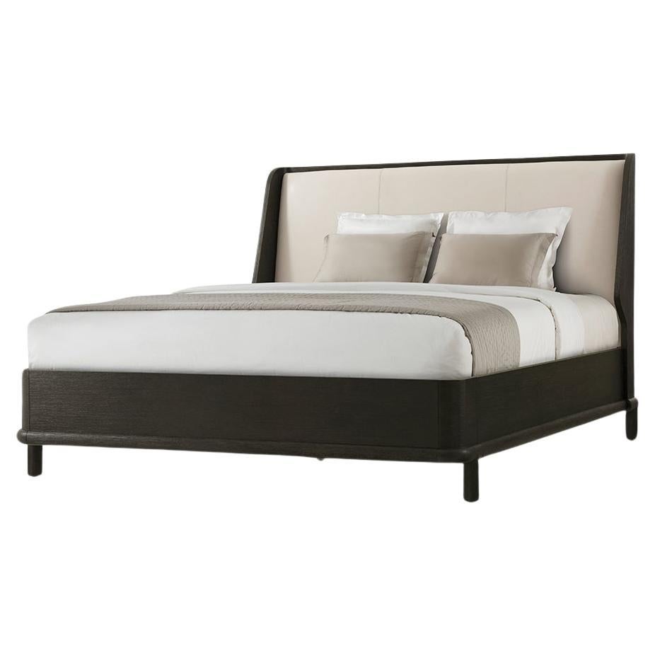 Modern Dark Oak Luxury Bed Frame California King For Sale