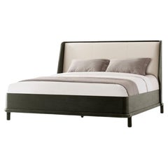 Modern Dark Oak Luxury Bed Frame Queen