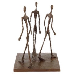 Modern Dark Patinated Bronze Figurative Sculpture