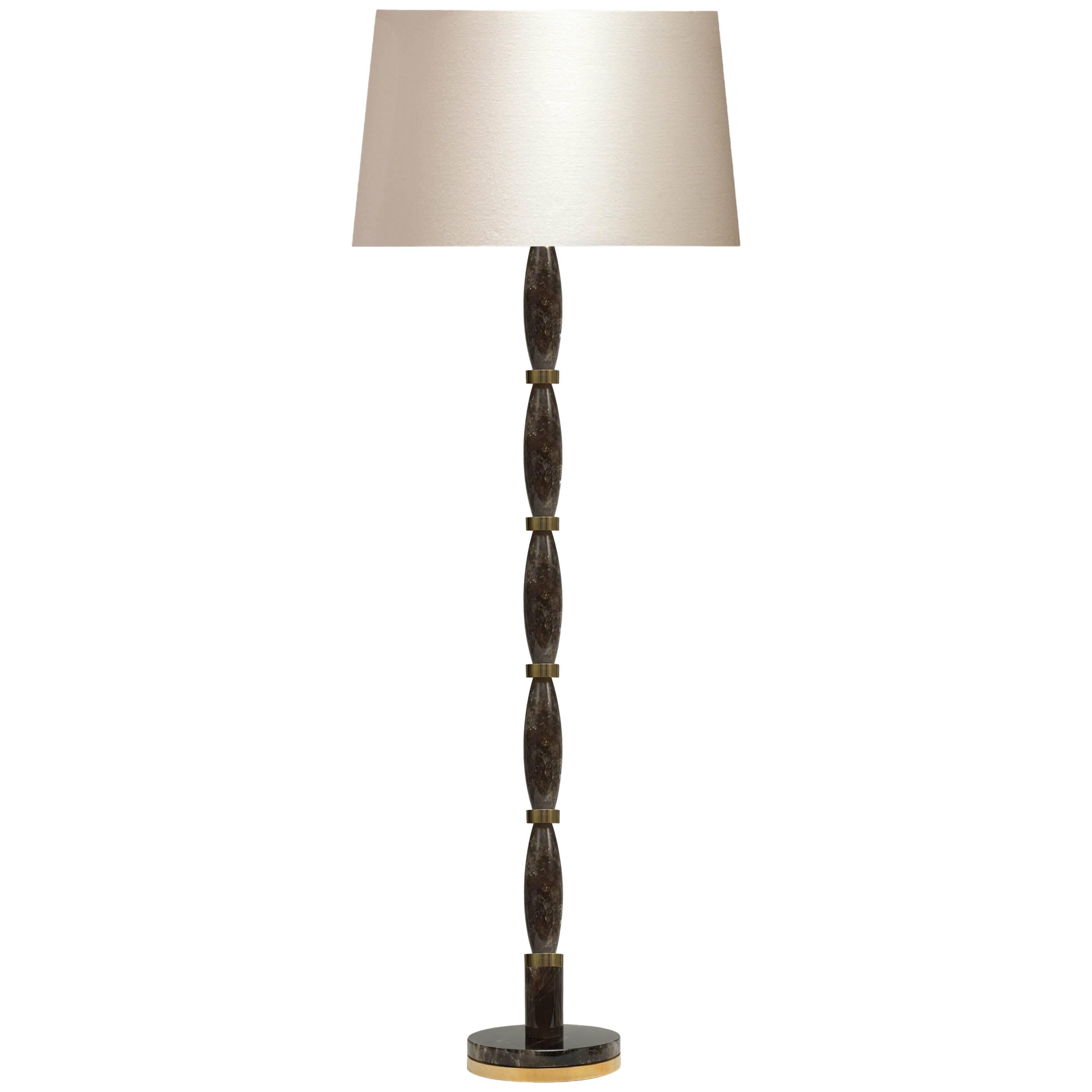Lampadaire moderne en quartz de cristal de roche foncé en vente