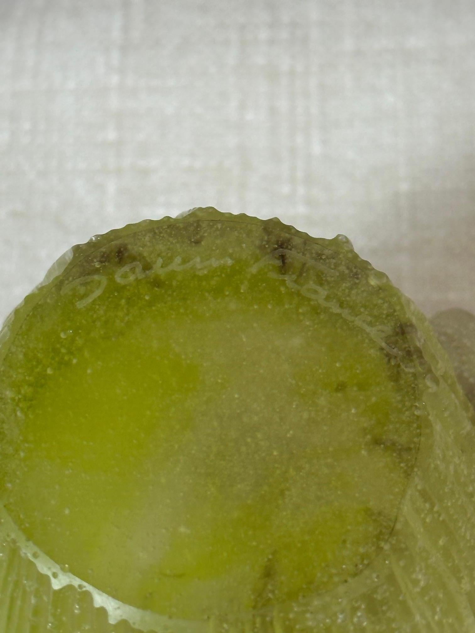 Ciotola moderna Daum France con Iris e Foglie in Pate de verre in vendita 7