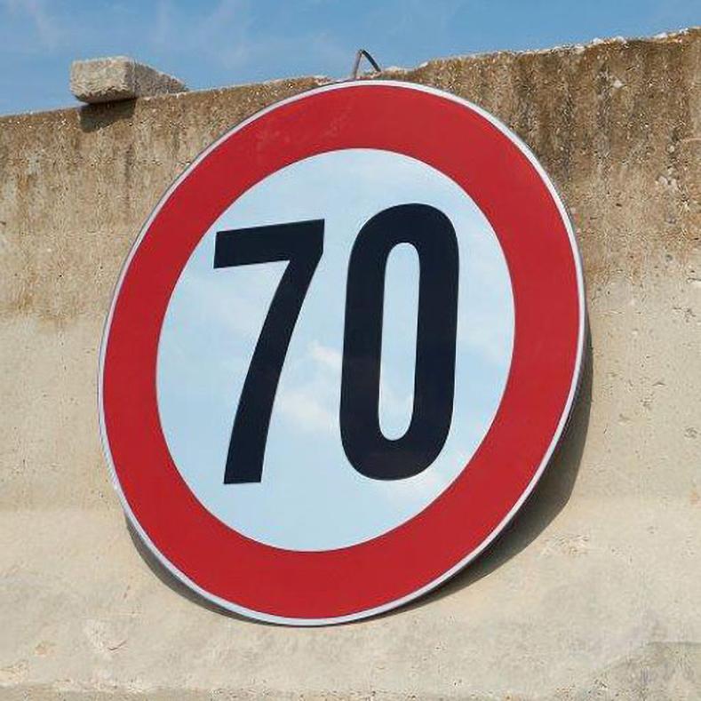 Modern Davide Medri for Dilmos Round Mirror Handcrafted Road Signs For Sale 5