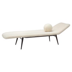 Vintage Modern Daybed with Geometric Pillow, Europe Ca 1950s