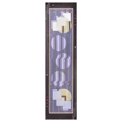Modern Deco Flat Weave Wool Runner Inspired by Frank Lloyd Wright
