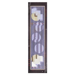 Modern Deco Flat Weave Wool Runner Inspired by Frank Lloyd Wright