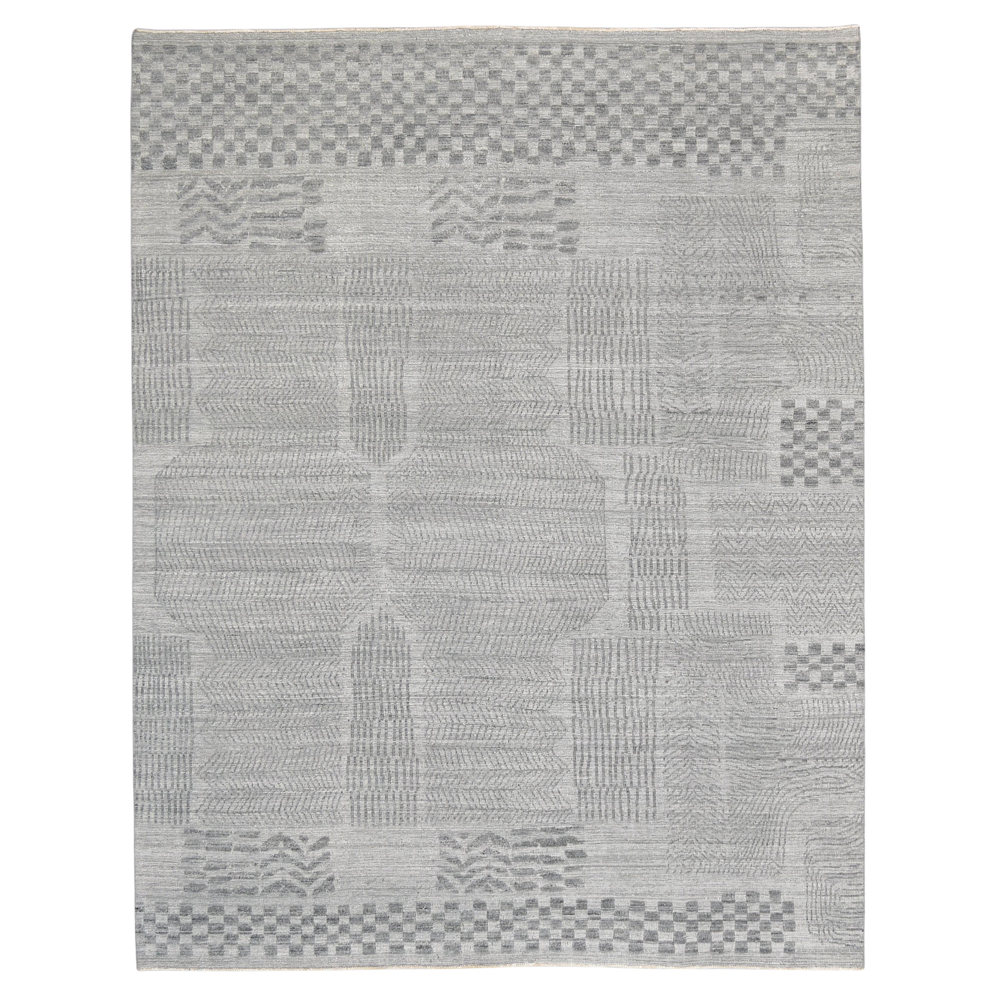 Modern Deco Geometric Wool Rug 9'2''x11'7''