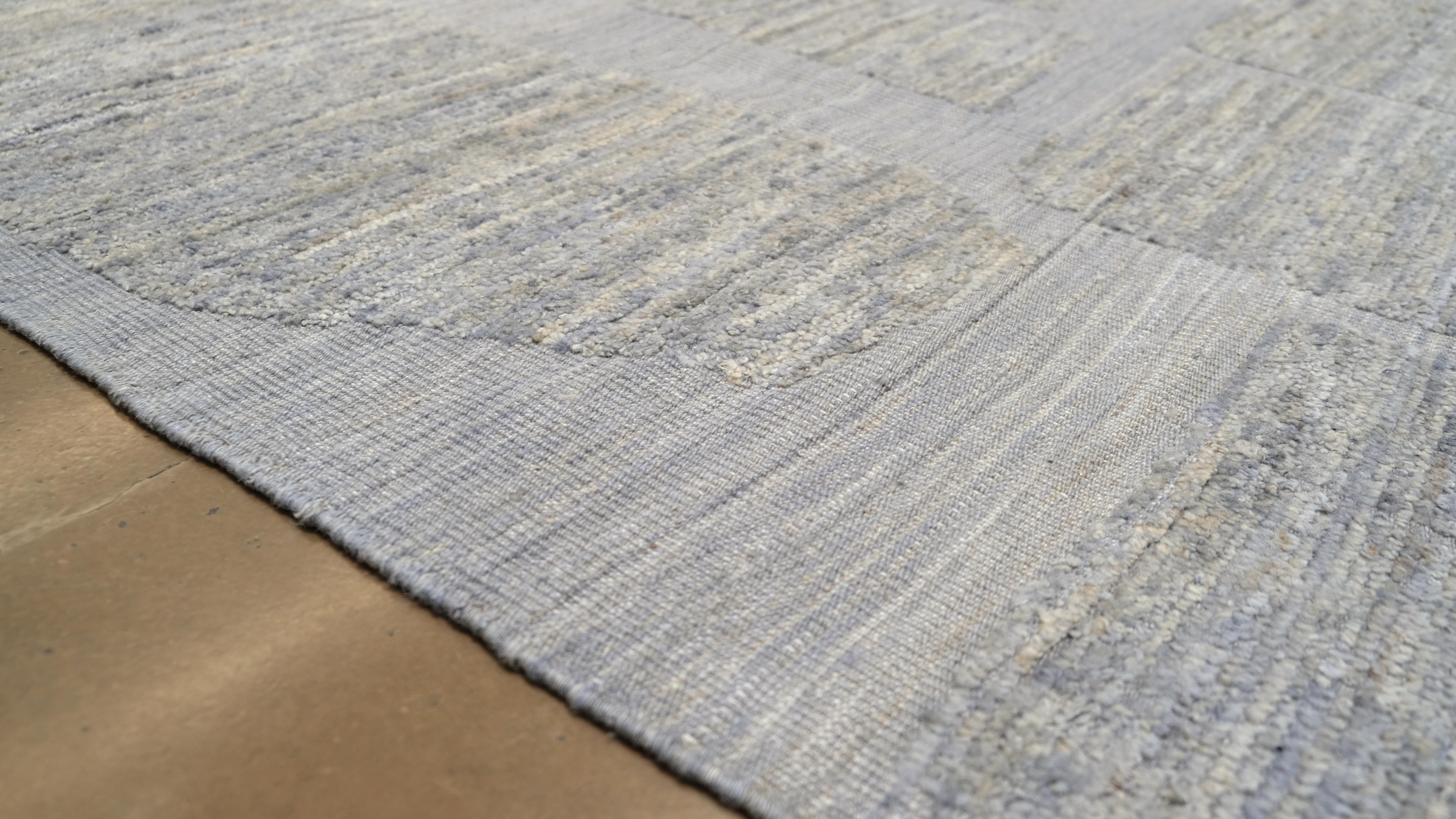 Scandinavian Modern Modern Deco Hand Knotted Wool Rug 8'x10' For Sale