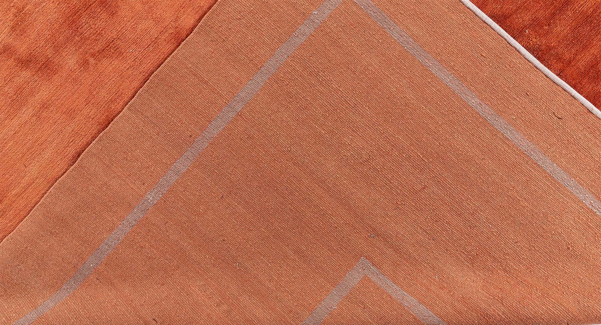 Moderner, von der Deko inspirierter tibetischer Teppich mit griechischem Schlüsselmotiv von Doris Leslie Blau (Wolle) im Angebot