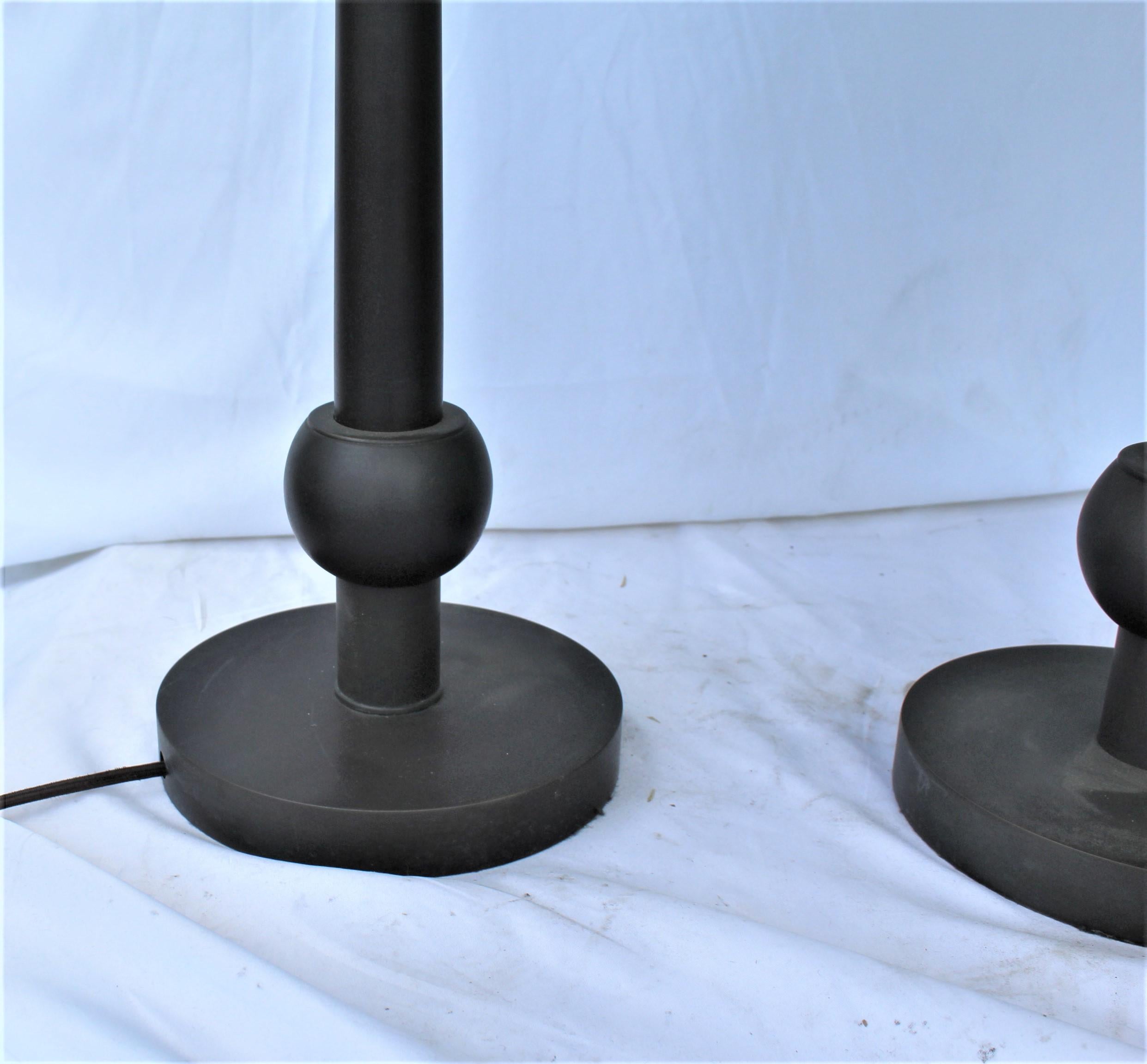 Mid-Century Modern Modern/Deco Lamps, Solid Brass 4-Light, Manner of Tommy Parzinger For Sale