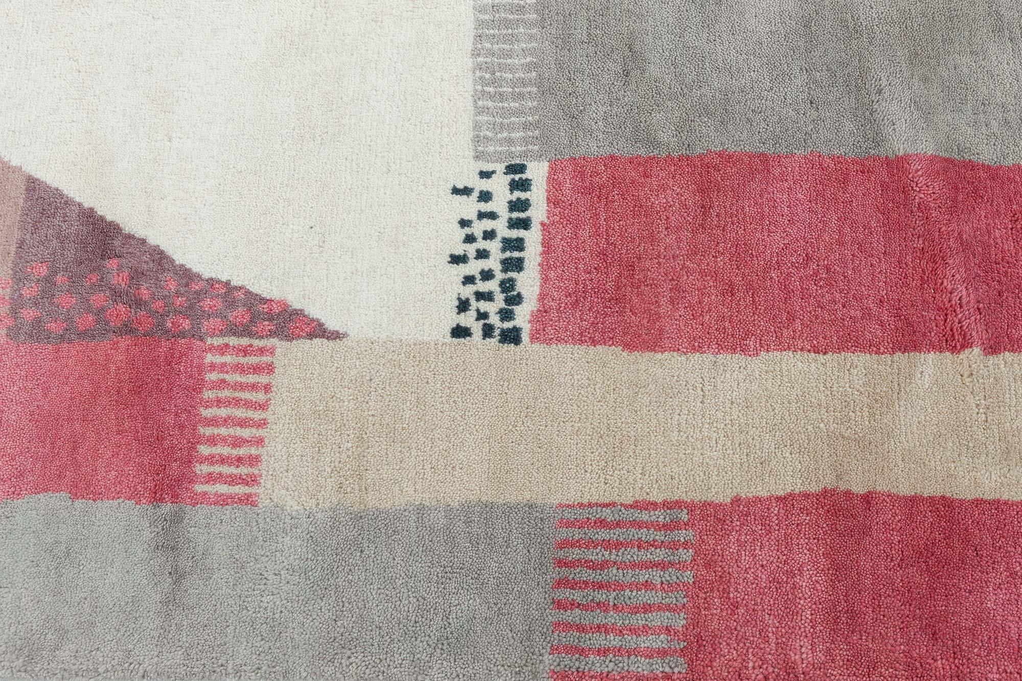 Hand-Knotted Modern Deco Rug by Doris Leslie Blau For Sale