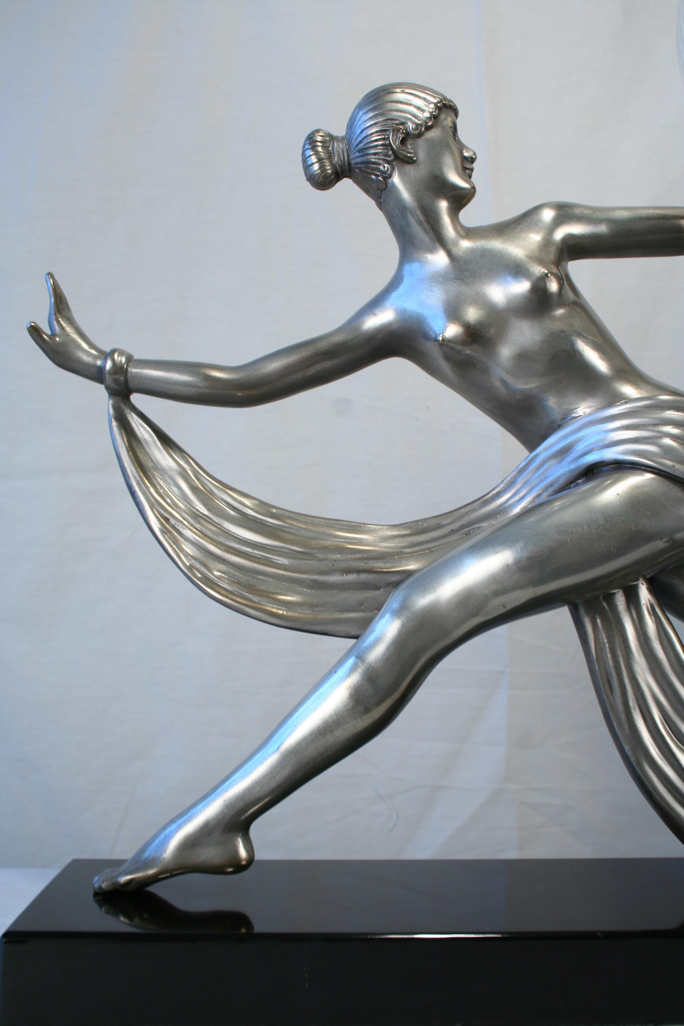 Art Deco Modern/deco semi-nude girl Lamp For Sale