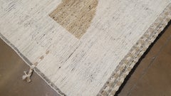 Modern Deco Styled Large Patterned Wool Runner  3'1''x12'