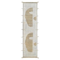 Modern Deco Styled Large Patterned Wool Runner  3'1''x12'