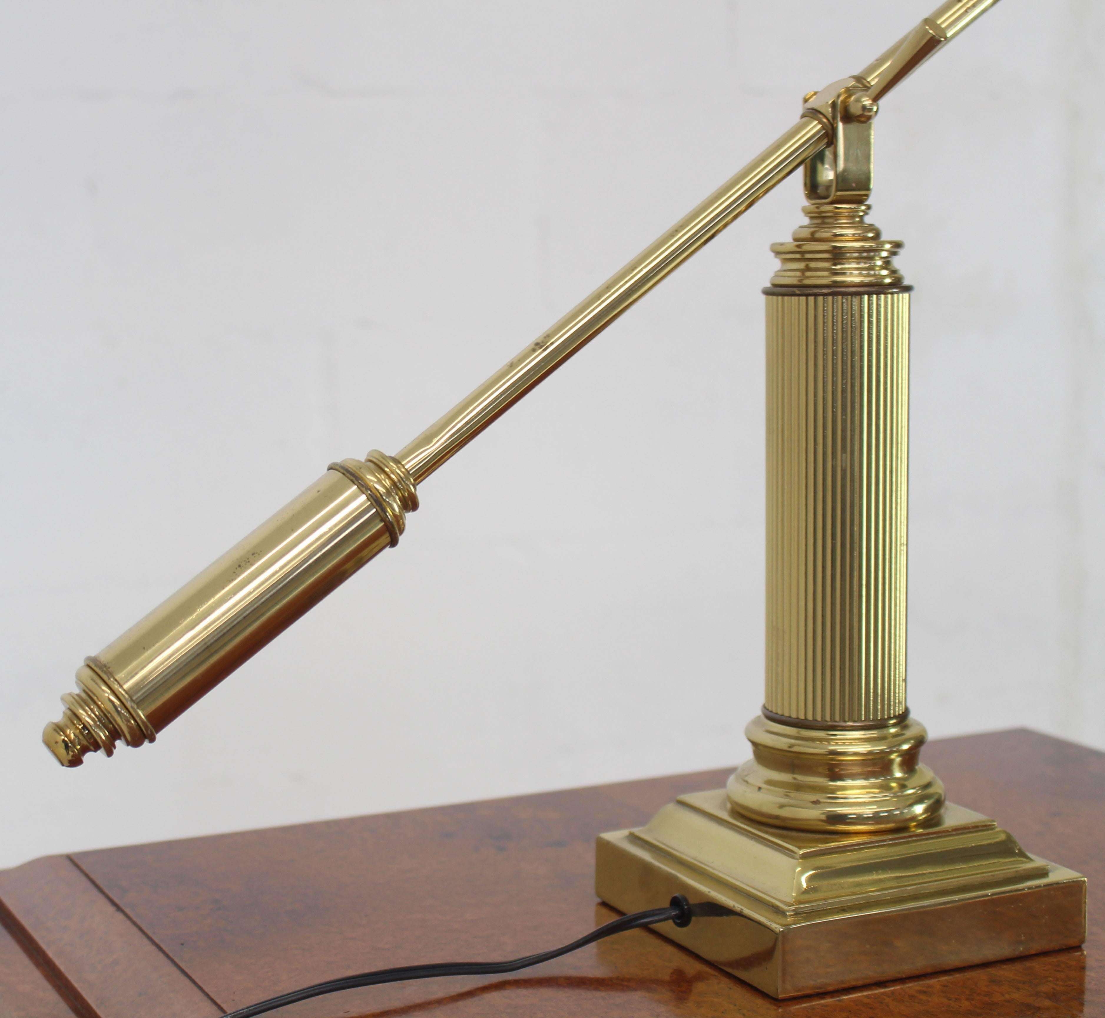 American Modern Decorative Adjustable Long Arm Brass Table Desk Lamp