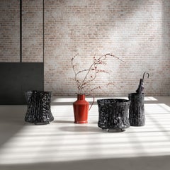 Modern Decorative Basket HAPNE by Limac Design, 48 cm Diameter - Recycled Rubber