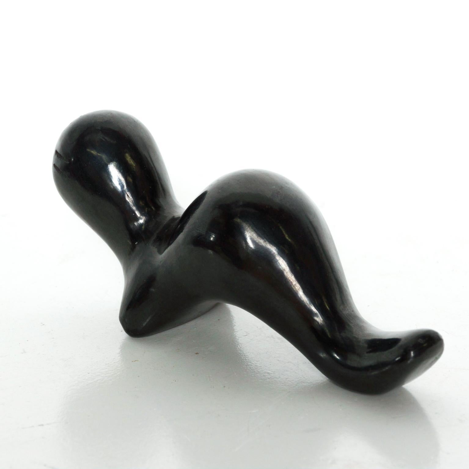 Modern Decorative Figure Barro Negro Santa Clara Black Clay 1
