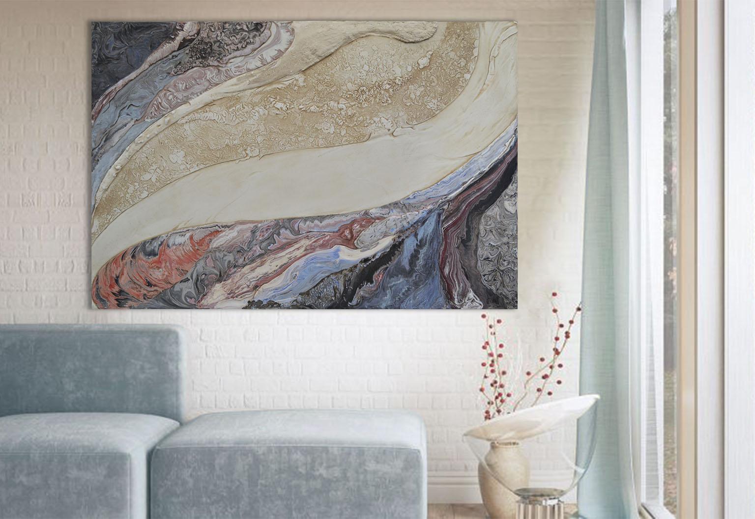 Hand-Crafted Art Wall Panel Scagliola Relief Decor Handmade in Italy by Cupioli available For Sale