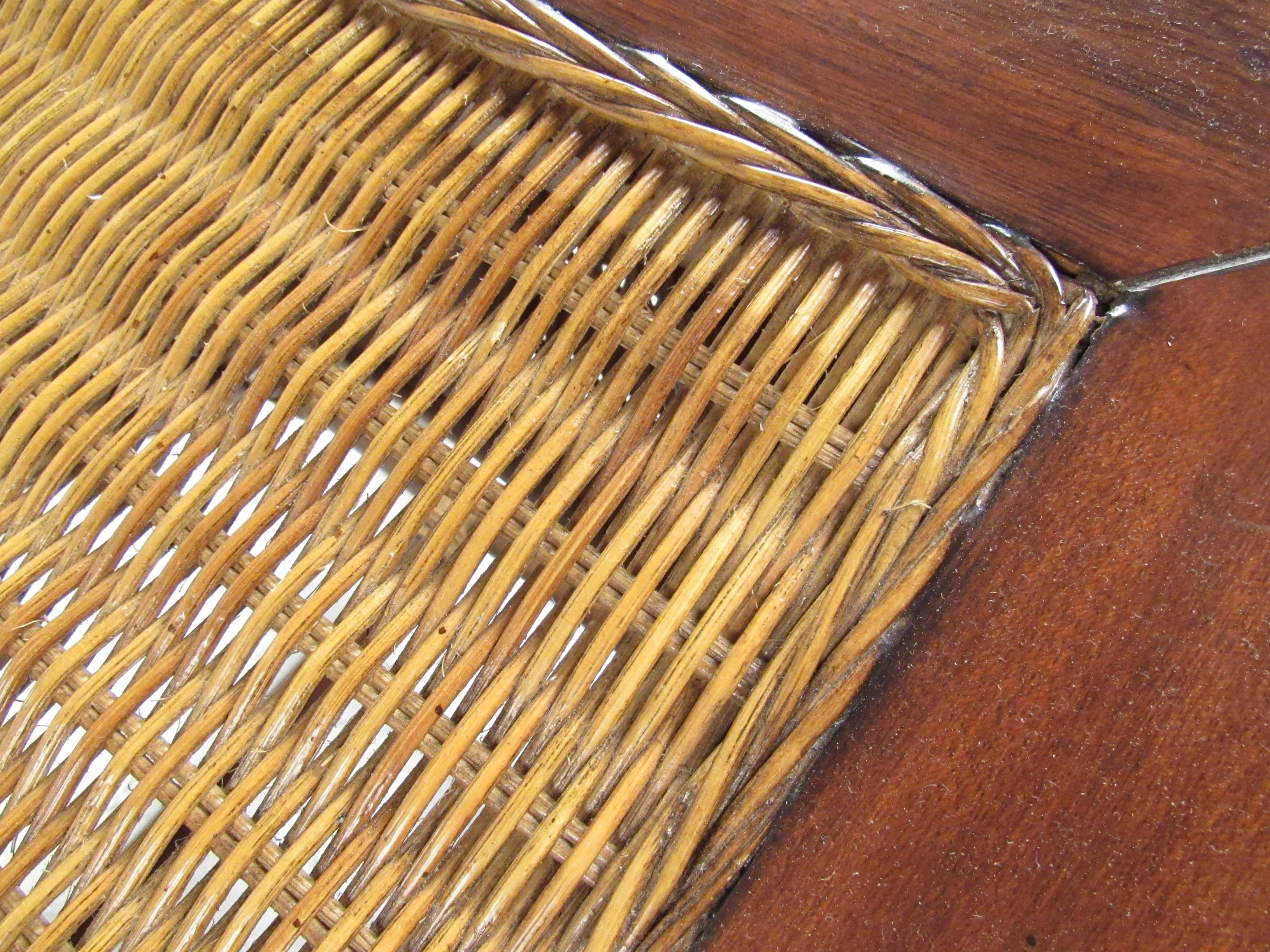 Modern Decorator Wicker Bench 9