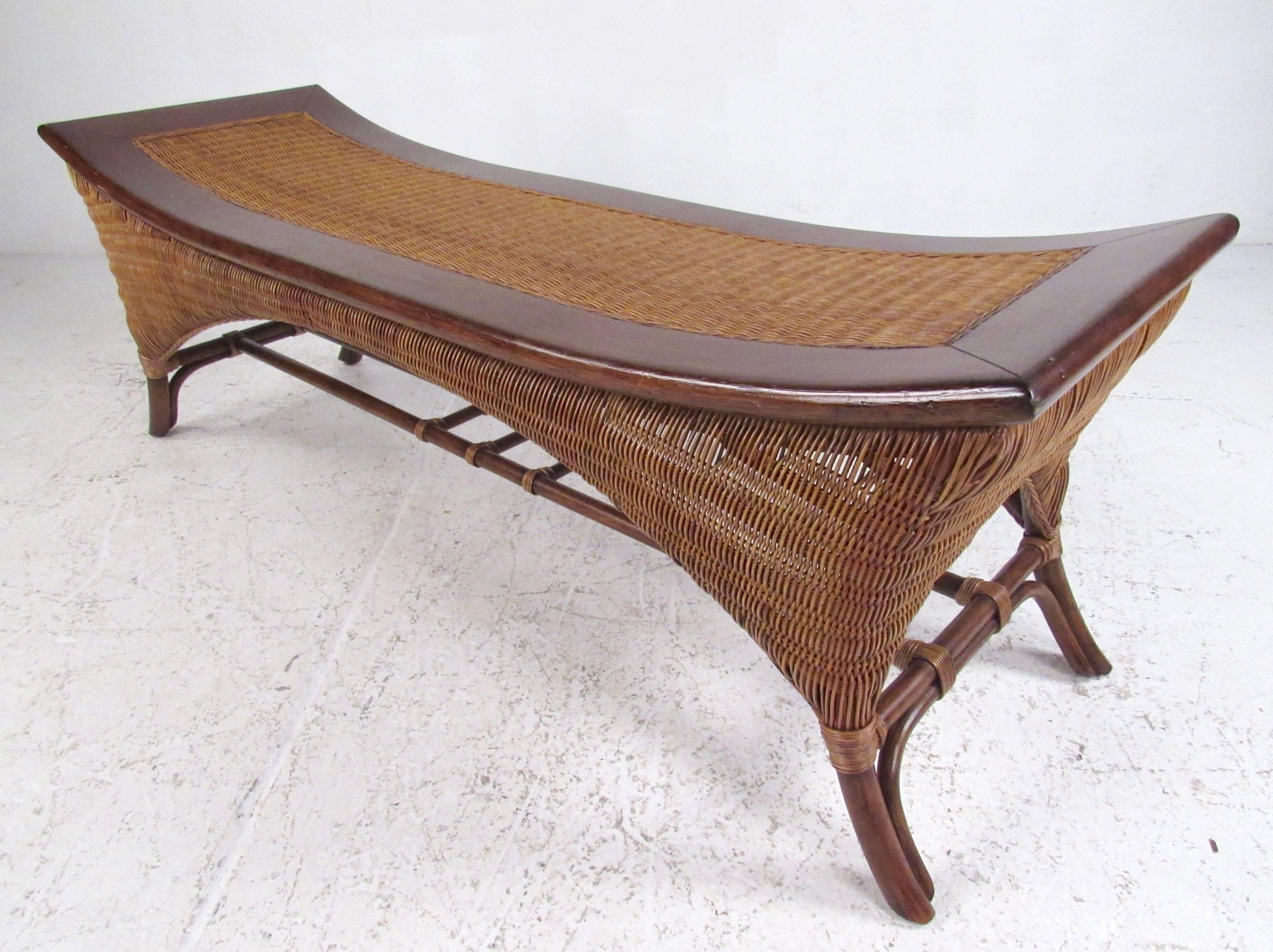 wicker benches