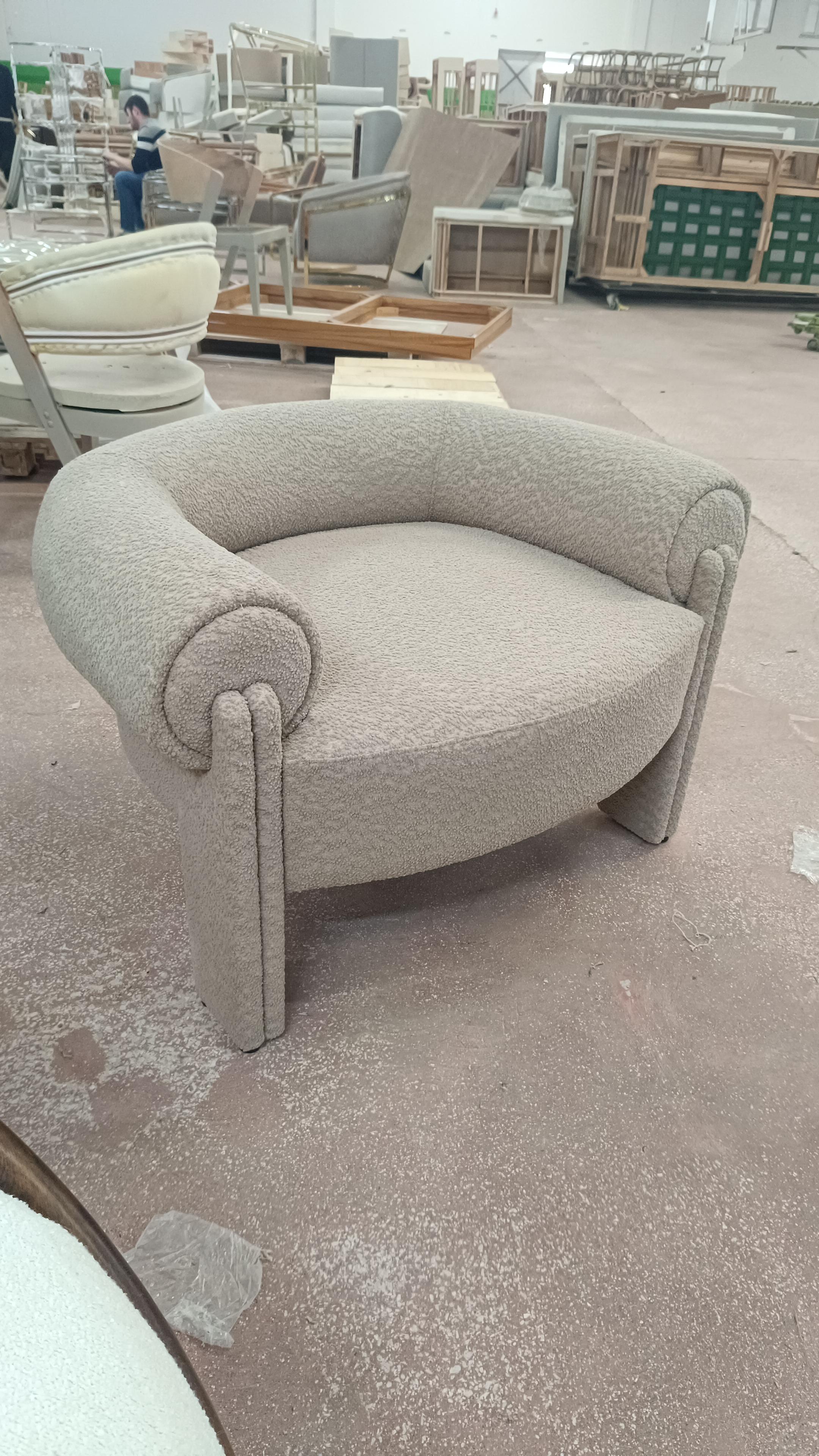 Walnut Modern Design Armchair, Custom Armchair, Loft Sofa For Sale