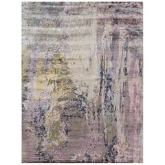 Modern Design Bamboo Silk Embossed Rug FR1203 by Mehraban Rugs