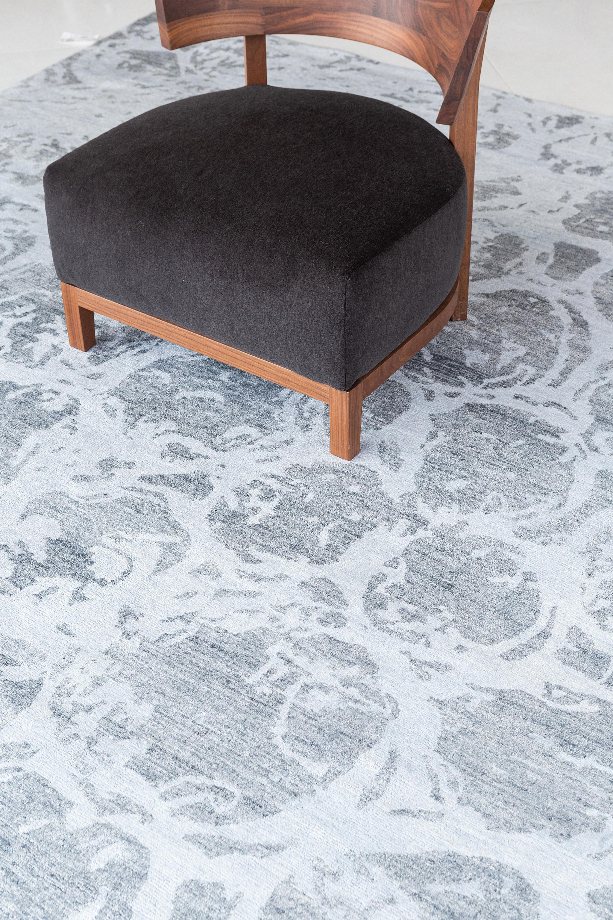 Indiano Tappeto in seta di bambù dal design moderno A1909 in vendita