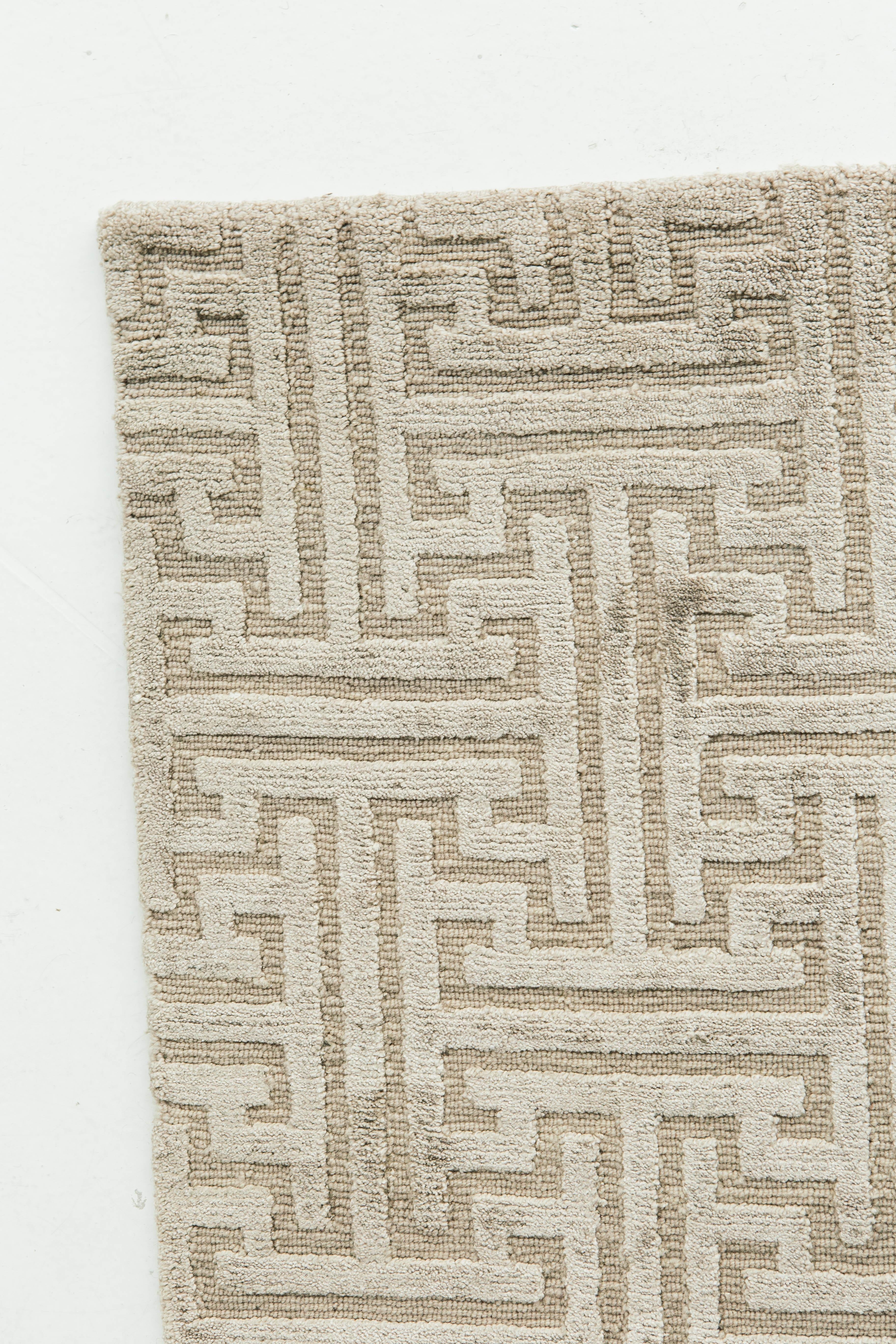 'Greeky' is a gorgeous embossed bamboo silk rug. The rug's texture and interlocking line pattern is sophisticated and chic at the same time. This rug from our Elan collection will elevate any design space.


Rug number 25125
Size: 9' 0