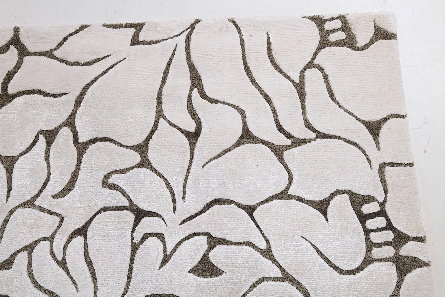 Tappeto in seta di bambù dal design moderno Jardin di Mehraban Rugs In condizioni Nuovo in vendita a WEST HOLLYWOOD, CA