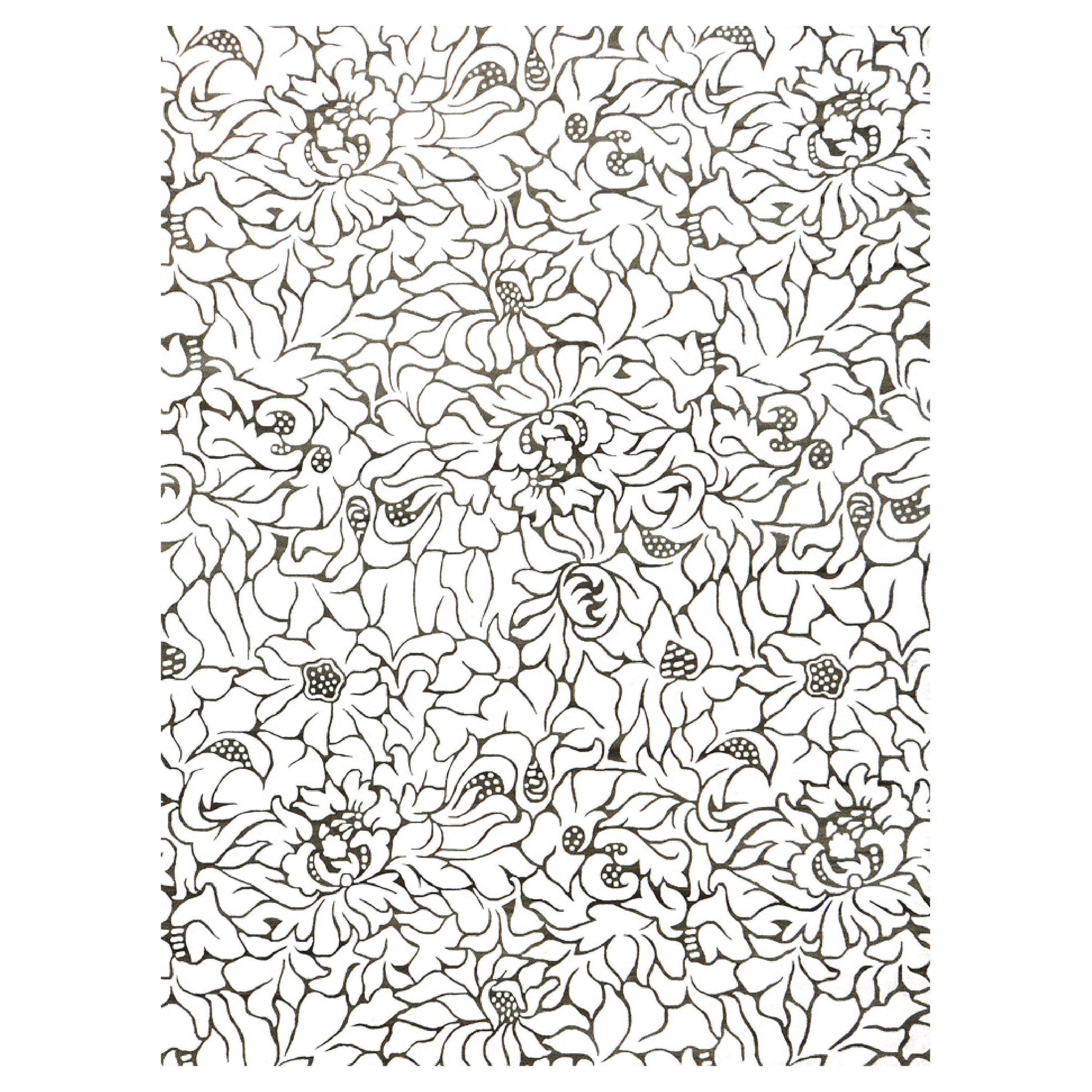 Tappeto in seta di bambù dal design moderno Jardin di Mehraban Rugs