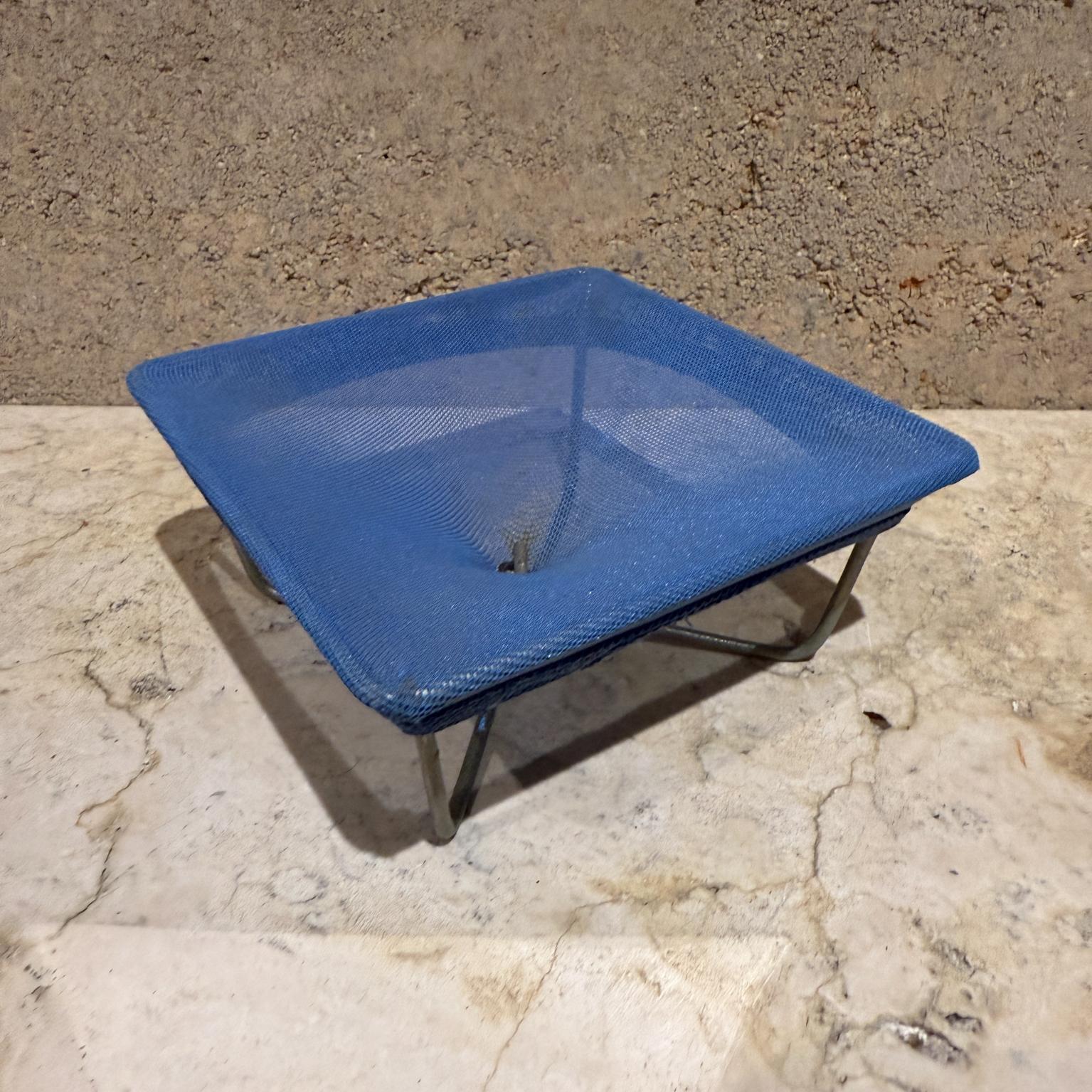 20th Century Modern Design Blue Canvas Catch All Tray For Sale