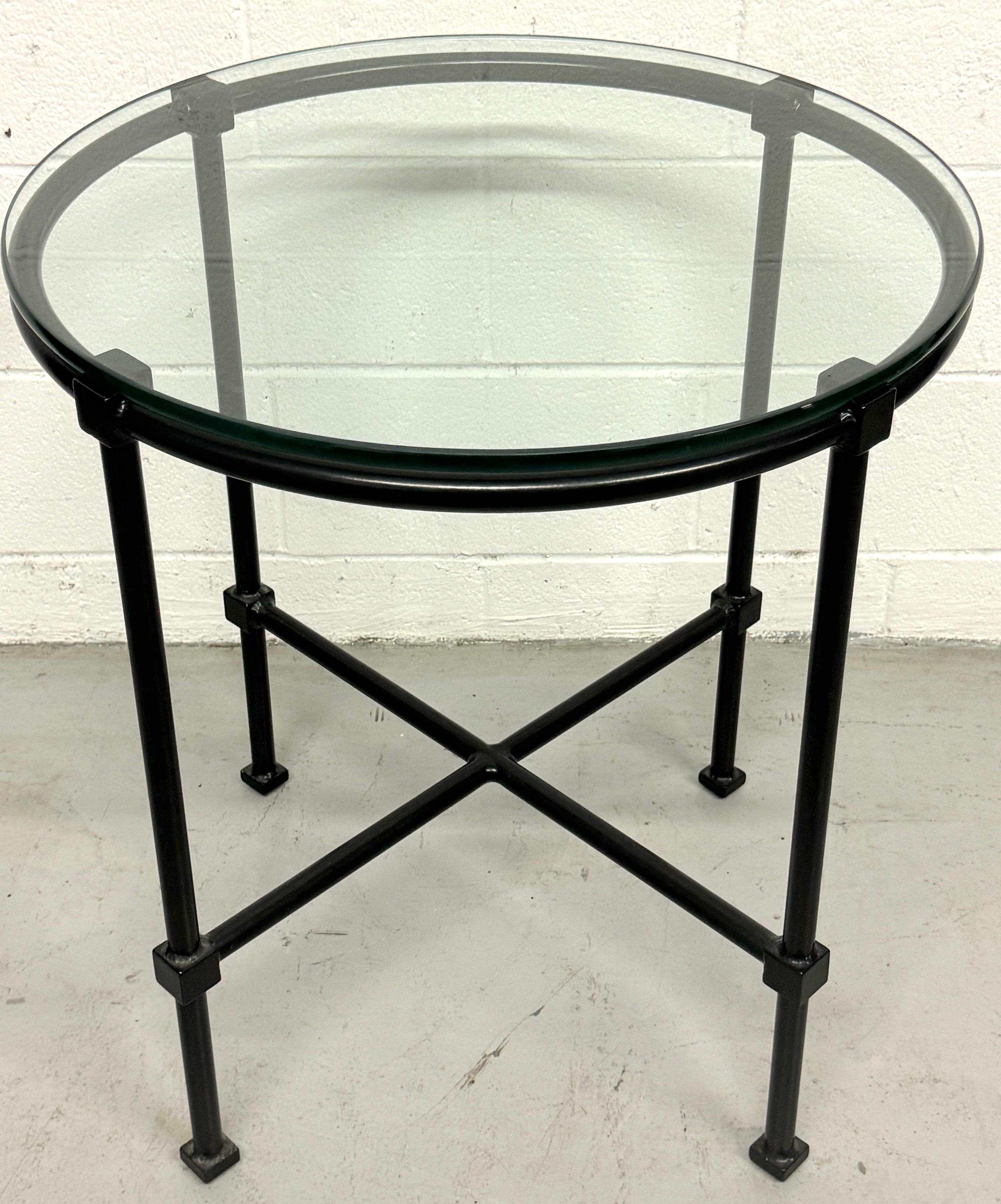 Modernes modernes Design Gueridon/Tischglasplatte aus Bronzeguss-Aluminiumguss von Brown Jordan im Angebot 3