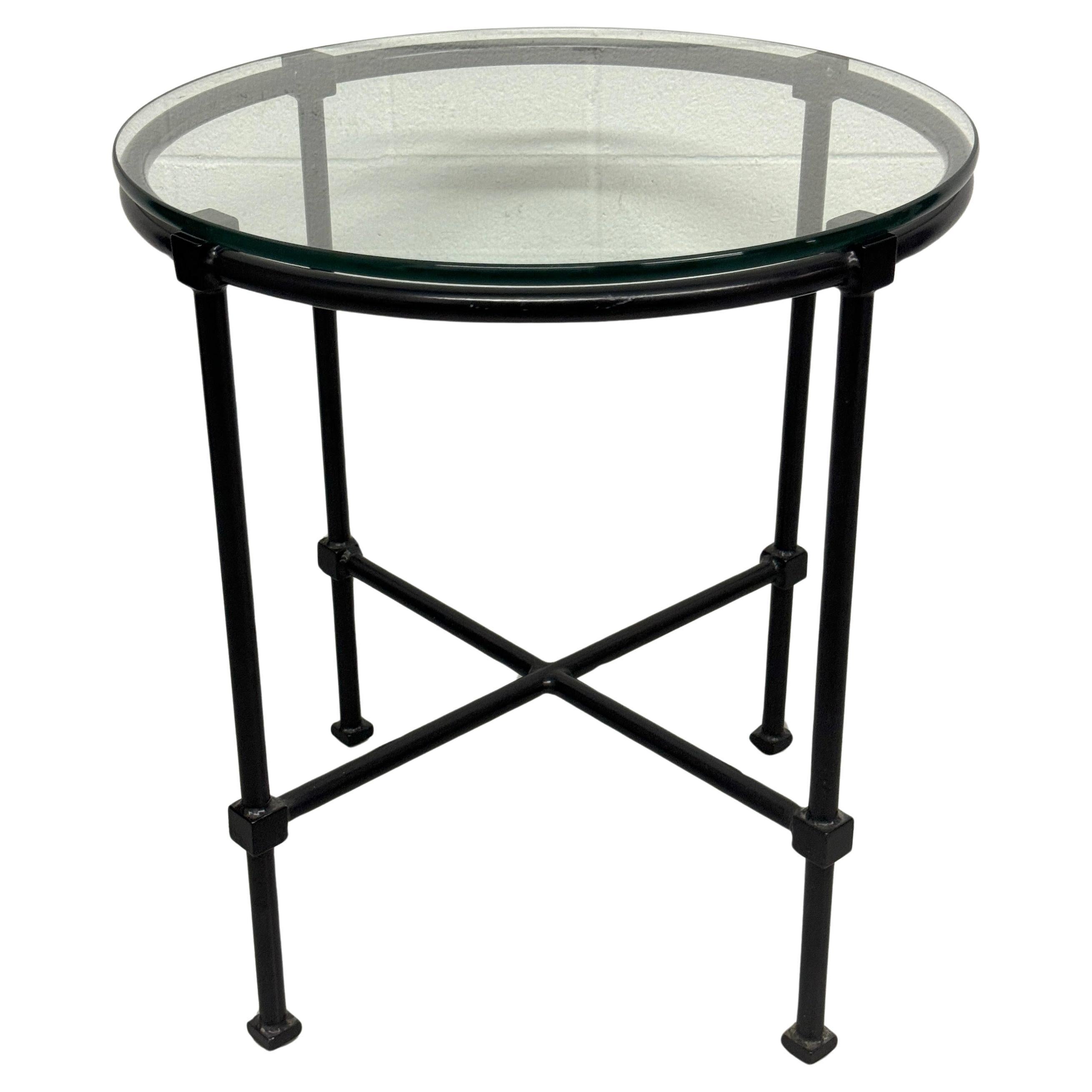 Modernes modernes Design Gueridon/Tischglasplatte aus Bronzeguss-Aluminiumguss von Brown Jordan im Angebot