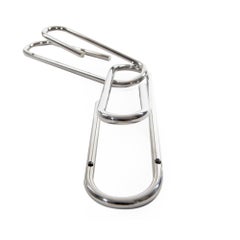 Modernes Design Kleiderbügel Kleiderständer Chromstahl hängend große Clip