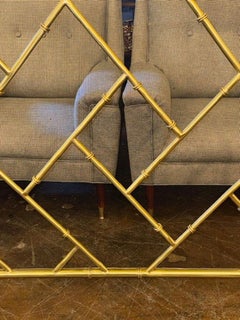 Modern Design Custom Brass Bamboo Form Fire Screen