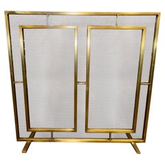 Modern Design Custom Made Brass Fire Screen
