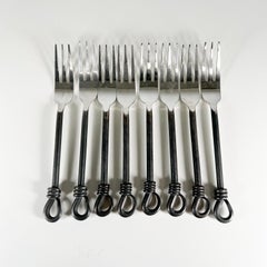 Modern Design Gourmet Settings Twist N Shout Dinner Forks Set of Eight
