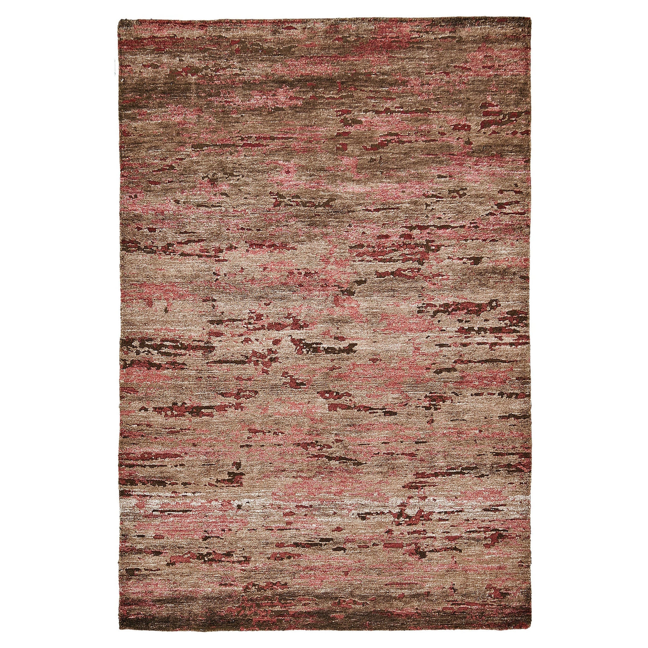 Modern Design Mezzo Kollektion Geprägter Teppich Codesto aus Wolle und Seide im Angebot