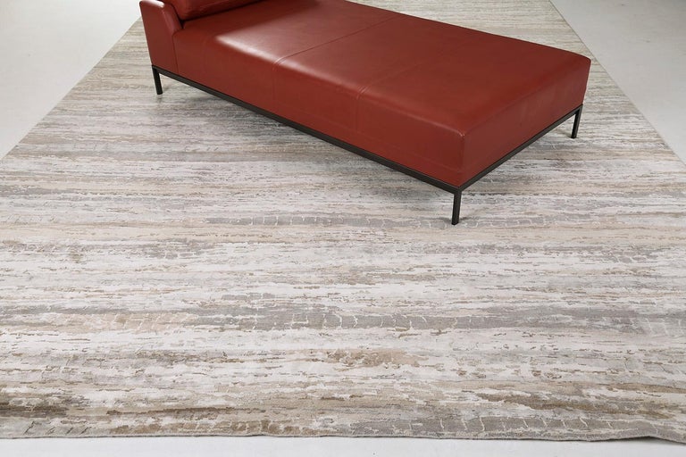 Modern Design Mezzo Collection Wool and Silk Embossed Rug ESK433 by ...